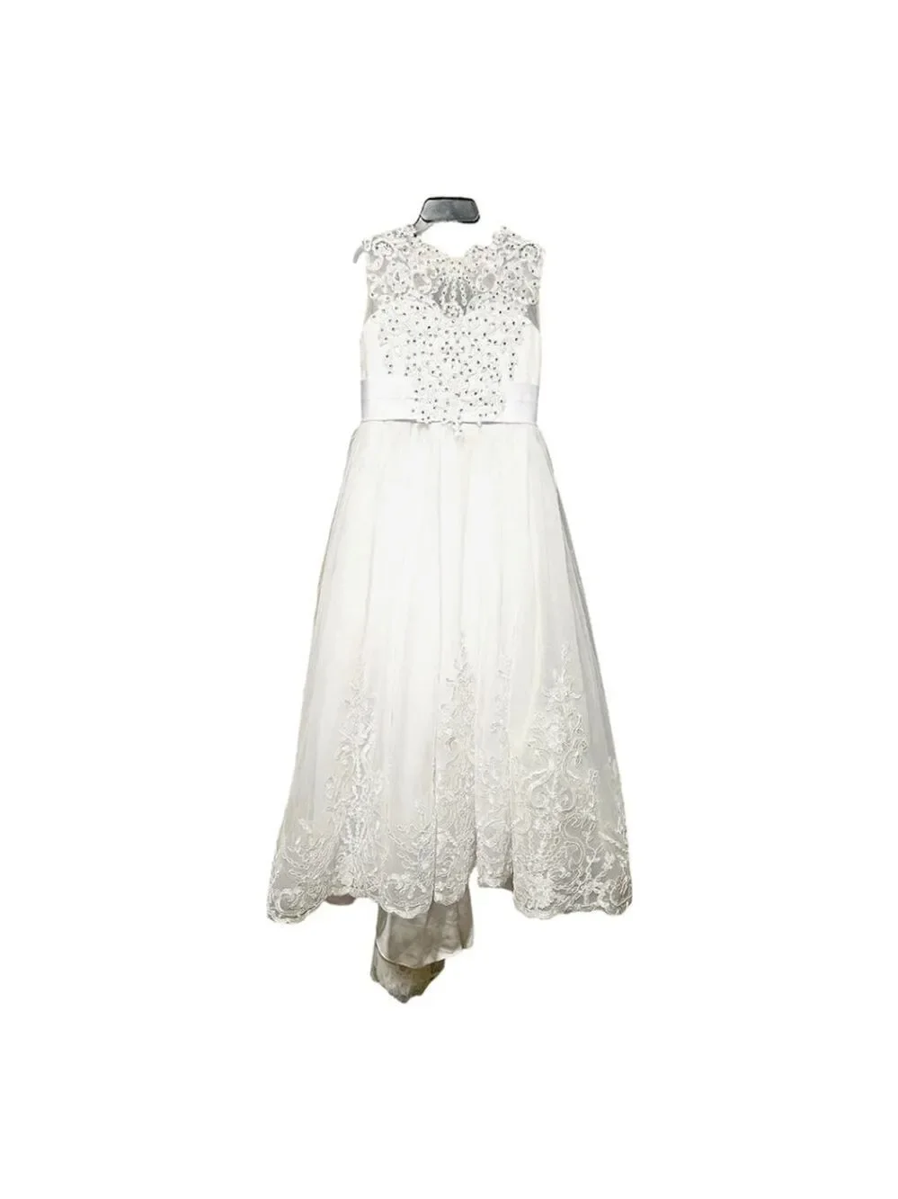 Flower Girl Dress Size 9 White